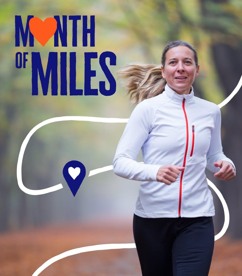 A lady smiling as she takes part in Diabetes UK's Month of Miles running challenge